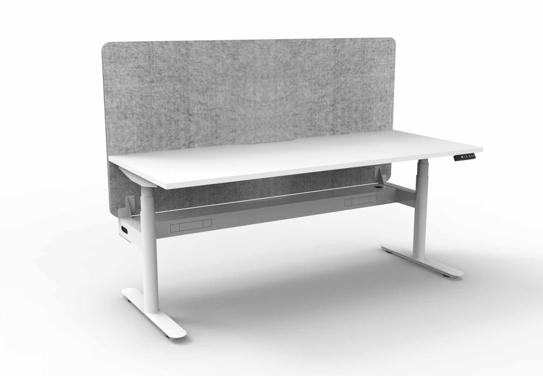 Halo+ Sit-Stand Workstation - Cable Tray and Eco Screen